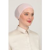Melodi Scarf Kadın Tesettür Parisien Tüllü Climafit Likralı Nefes Alan Parizyen Dikişsiz Bone Pudra