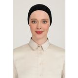 Melodi Scarf Kadın Tesettür Parisien Tüllü Climafit Likralı Nefes Alan Parizyen Dikişsiz Bone Siyah