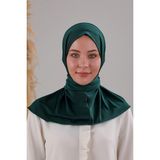 Melodi Scarf Kadın Tesettür Pratik Çıtçıtlı Sandy Fular Hazır Şal Zümrüt Yeşili