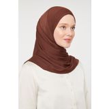 Melodi Scarf Kadın Tesettür Pratik Hijab Spor Şal Kahverengi