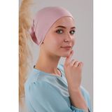 Melodi Scarf Tesettür Hazır Pratik Geçme Boru Bone Pudra - Standart