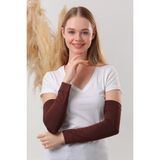Melodi Scarf Tesettür Kolluk Kahverengi - Standart - Bej