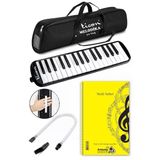 Melodika 32 Tuşlu Siyah Bez Çantalı 1 Adet Müzik Defteri A4 Plastik Kapak 40 Yaprak Spralli 1 Adet Hortumlu Melodika Askılı Taşıma Kulplu Okul Öğrenci