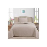 Melody Tek Kişilik Yatak Örtüsü Seti 180x240cm - Volanlı Yastıklı%100 Polyester Modern Kahverengi