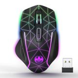 MELOGAGA Kablosuz oyun faresi, dizüstü bilgisayar için fare jiggler, şarj edilebilir 2,4 g USB kablosuz fare, fare Wiggler Mover, RGB arka ışık, 3 DPI + 7 düğme PC Mac Chromebook masaüstü