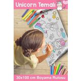 Melolisa 30 Cm Unicorn Dev Boy Boyama Kağıdı - Tek Boynuzlu At Boyama - Jumbo Painting Paper