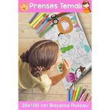 Melolisa 30X100 cm Prenses Temalı Boyama Kağıdı