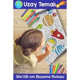 Melolisa 30X100 cm Uzay ve Gezegenler Boyama Kağıdı