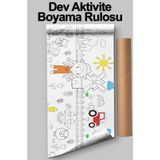 Melolisa Çiftlik Temalı Dev Boy Boyama Kağıdı - Farm Kids Coloring Roll - Jumbo Painting Paper Roll For Kids