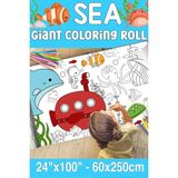 Melolisa Deniz Dev Boy Boyama Kağıdı - Farm Kids Coloring Roll - Giant Painting Paper Roll For Kids