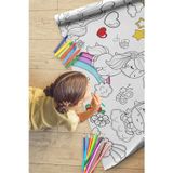 Melolisa Unicorn Temalı Aktivite Boyama Kağıdı 2.5 Metre Rulo - Bebek Ve Çocuk Için Eğitici Aktivite Kağıdı