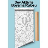 Melolisa Uzay Ve Gezegenler Dev Boyama Kağıdı 2.5 Metre Tatil Aktivite Rulosu - Çocuk Eğitici Rulo Kağıt
