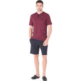 Melonika D's Damat 224007 Erkek 5'li Eşofman Pijama Takım Seti - Bordo