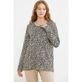 Melonika Sementa 76413 Rahat Kalıp Leopar Kombinli Pijama Takım - Bej