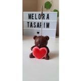 melora Kalp Tutan Ayıcık Figürlü Not Tutucu Metal Kıskaç Notluk Not Tutacağı Fotoğraf Tutucu