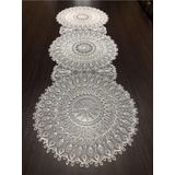 Meloş Home Fransız Dantelli Krem Runner