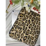 Melsea Peluş Tablet Çantası 10-11-12 Inç Uyumlu Elyaf Dolgulu Tablet Kılıfı - Leopar