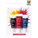melt pastry & kitchen Jel Gıda Boyası 3'lü Set 100 gr. Kırmızı-Siyah-Lacivert
