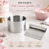 Melt Pastry & Kitchen Pandispanya-Kek Kalıbı ve Pasta Sıvama Spatulası Set