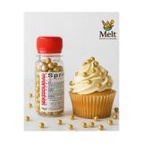 MELT PASTRY&KITCHEN Şeker&Sugar Pasta Süsleme Şekeri Arjantin 8mm Gold Altın Rengi 45 Gr. Sprinkles
