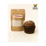 MELT PASTRY&KITCHEN Şeker&Sugar Pasta Süsleme Şekeri Boncuk Şeker 2 mm Metalik İnci Beyazı 40 gr.Sprinkles