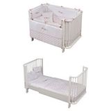 Meltem Bambino Büyüyen Beşik 80x130 Cm Karyola 80x180 Cm (beyaz-pembe)