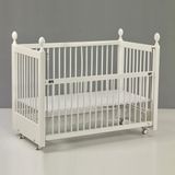Meltem Kids Kral Sallanır Anne Yanı Beşik Ahşap Bebek Beşiği 60x120 cm (beyaz)