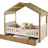 Meltem Kids Mia Çocuk Odası Tek Kişilik Montessori Karyola 100x200 cm - Beyaz - Ahşap - 100 x 200 cm
