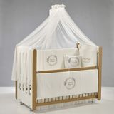 Meltem Kids Mia Sallanır Anne Yanı Beşik Ahşap Bebek Beşiği 60x120 cm (naturel-angel)