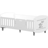 Meltem Kids Sweet Bear Çocuk Odası Montessori Karyola 90x190 cm + YATAK HEDİYE - Beyaz