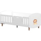 Meltem Kids Sweet Lion Çocuk Odası Montessori Karyola 90x190 cm + YATAK HEDİYE - Beyaz