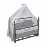 Meltem Smart Kral Sallanır Ahşap Anne Yanı Beşik - 60x120 cm (gri-moon)