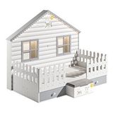 Meltem Smart Küçük Ev Gri Çocuk Odası Montessori Karyola 100x200 Cm