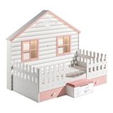 Meltem Smart Küçük Ev Pembe Çocuk Odası Montessori Karyola 100x200 Cm