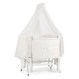 Meltem Smart Mood Sallanır Anne Yanı Beşik Ahşap Bebek Beşiği 50x90 cm (beyaz-ekru)