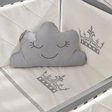 Meltem Smart Motto Nakışlı 60x120 cm Gri Bebek Uyku Seti
