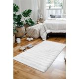 Meltem Tavşan Tüyü Post Peluş Ultra Yumuşak Makinede Yıkanabilir 80X150 CM BEYAZ