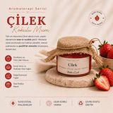 Meltora Aromaterapi Serisi Çilek Kokulu Kavanoz Mum – El Yapımı Soya Mum