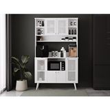Melura Home Kahve Köşesi 120 Cm %100 Mdf Panjur Kapak Çok Amaçlı Dolap Bej