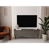Melura Home Lunaris Tv Ünitesi - Tv Sehpası 140 Cm %100 Mdf Lake Ahşap Ayaklı Gri