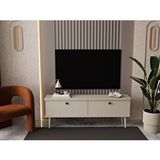 Melura Home Lunaris Tv Ünitesi - Tv Sehpası 160 Cm %100 Mdf Lake Ahşap Ayaklı Bej