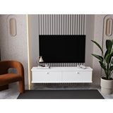 Melura Home Lunaris Tv Ünitesi - Tv Sehpası 160 Cm Duvara Monte %100 Mdf Beyaz