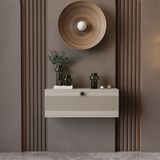 Melura Home Melura Dresuar %100 Mdf Kapaklı Duvara Monte - Bej