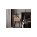 melura home MELURA KOMODİN SAFİR MEŞE %100 MDF LAKE BOYALI AHŞAP AYAK