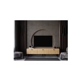 melura home MELURA TV ÜNİTESİ 200 CM 3 KAPAKLI %100 MDF LAKE AHŞAP AYAKLI