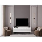 Melura Home Melura Tv Ünitesi - Tv Sehpası 140 Cm Duvara Monte %100 Mdf Beyaz