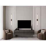 Melura Home Melura Tv Ünitesi - Tv Sehpası 140 Cm Duvara Monte %100 Mdf Gri