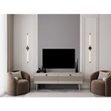 Melura Home Melura Tv Ünitesi - Tv Sehpası 160 Cm %100 Mdf Lake Ahşap Ayaklı Bej
