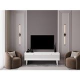 Melura Home Melura Tv Ünitesi - Tv Sehpası 160 Cm %100 Mdf Lake Ahşap Ayaklı Beyaz