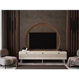 Melura Home Melura Tv Ünitesi - Tv Sehpası 200 Cm %100 Mdf Lake Ahşap Ayaklı Bej
